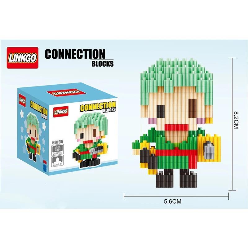 One Piece Connection Building Blocks Luffy Chopper Nami Sanji Zoro Usopp Ace Franky Brook Robi Diamond Brick Figure Toy For Kids