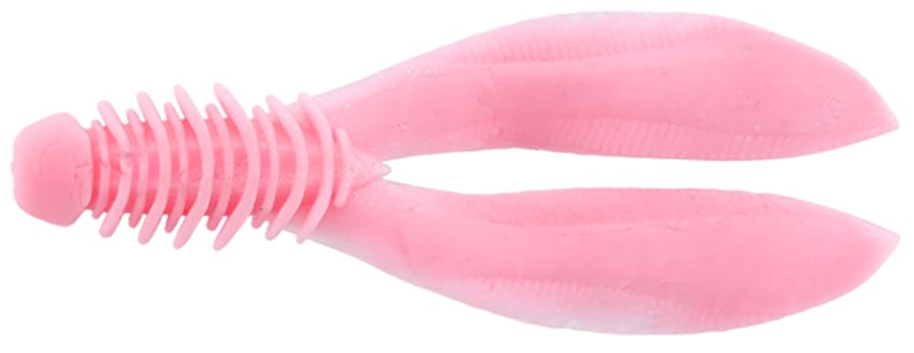 JACKALL Ribbing Bunny Elastomer 3.8-inch Soft Bait - Strawberry Milk, 3 Pieces