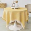 Autumn Table Decr Cotton Tablecloth Square Small/Fringed Table Cloth/Coffee Table Cloths/End Table Covers for Table Decoration