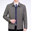 Шерстяной пиджак с лацканами, мужская весенне-осенняя одежда высокого класса для среднего и пожилого возраста, деловая повседневная одежда для пап, свободная шерстяная куртка большого размера