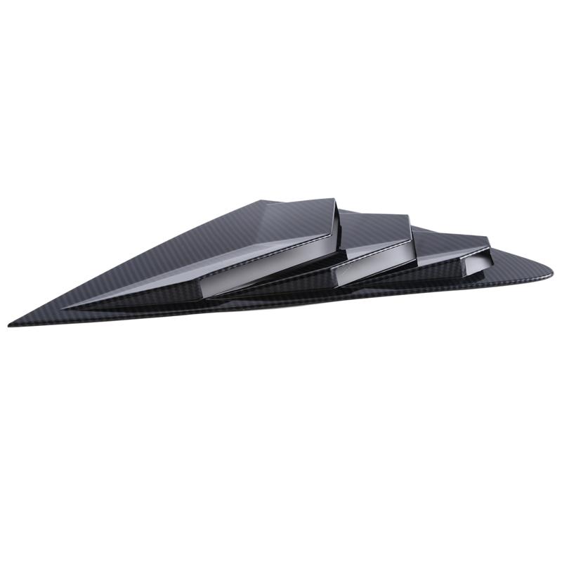 2PCS Car Rear Side Vent Quarter Window Louver Shutter Cover Parts Accessories For Honda Accord Carbon Fiber Look