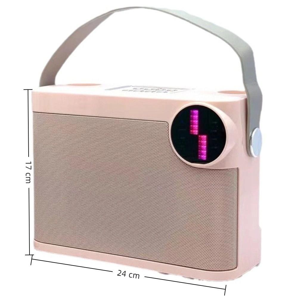 Караоке-колонка с двумя микрофонами Bluetooth 5.3 Беспроводная микрофонная колонка Семейная вечеринка