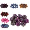 10pcs/Set D20 Colored Acrylic Polyhedral Dice 20-sided Dice Game Set Two-COLORS DND Dice Set for D&D TRPG Board Game Dice