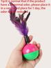 1pc Pets Empire Feather Tumbler Cat Toy Ball Toy Cat Tumbler Mouse Plush Cat Amusement Supplies Pet Toy Creative Cat Sanding