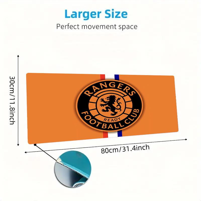 Rangers FC Print Cushion Non-slip Laptop Tablet Big Mousepad XXL Mat Mini PC Playmat With Lock edge