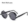 Gothic Style Steampunk Sunglasses Double Spring Temples Round Sunglasses UV400 Protection Men's Eyewear Trendy Punk Sun Glasses