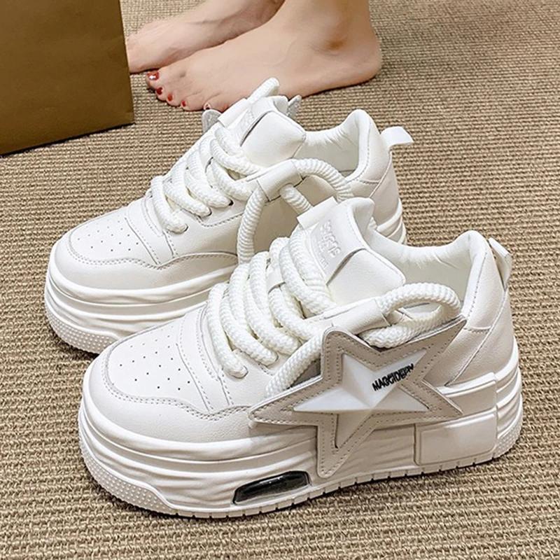 Повседневная спортивная обувь на платформе с индивидуальным дизайном в виде звезды, вулканизированная обувь для бега и ходьбы, женские кроссовки 35-40