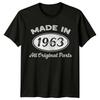 Мужская футболка 'Сделано в 1963 году' Подарок на 63-й день рождения Унисекс футболка для 63-летнего