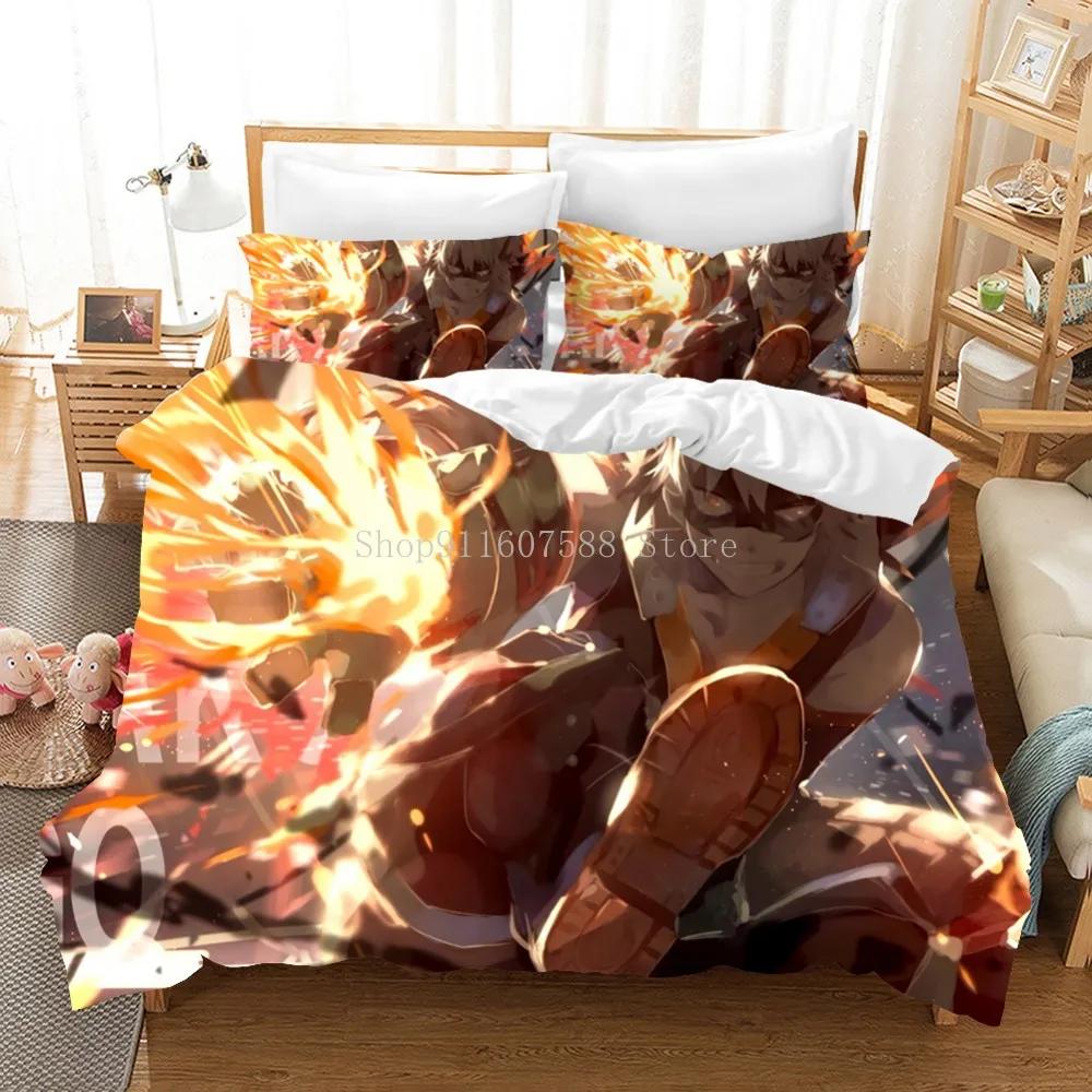 Anime My Hero Academia Printed Bedding Collection Cartoon Duvet Covers Pillowcases Comforter Bedding Collection Bedclothes With Bed Linen