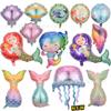 Special-Shaped Mermaid Balloon Birthday Party Decoration Balloon Fish Tail Shell Modeling Aluminum Film Ocean Fairy Tale