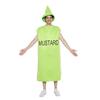 Unisex Food Mustard Ketchup Costume Fancy Dress Halloween Party Funny Outfit for Couple Adult Men Women