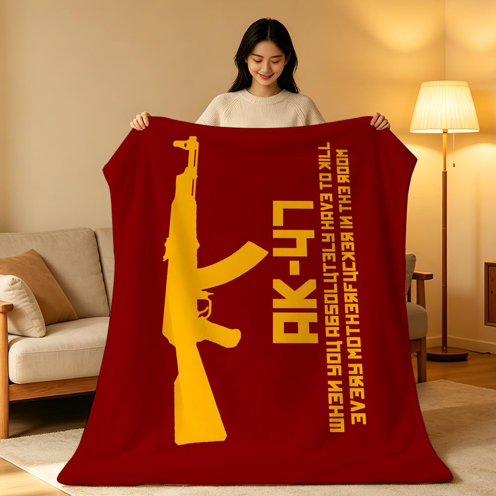 Одеяло A-AK-47 Высокой Плотности Короткий Плюш Мягкое Нежное к Коже для Дивана Дневного Сна Помещения с Кондиционером