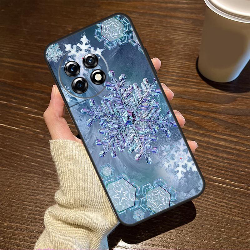 Чехол Зимняя Снежинка Для OnePlus 13T 10T 8T 10R 13R 15 R 13 12 11 9 10 Pro Nord CE 5 2 3 4 Lite N20 N30