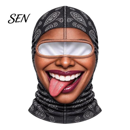 Мягкая маска для лица, мужская, женская, с принтом, балаклава, реалистичная лыжная маска для Хэллоуина, тематической вечеринки, аксессуар для вечеринок, зимний ветрозащитный капюшон, для улицы
