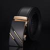 Men's Belt Faux Leather Automatic Buckle Waist Strap Business Luxury Waistband Gifts