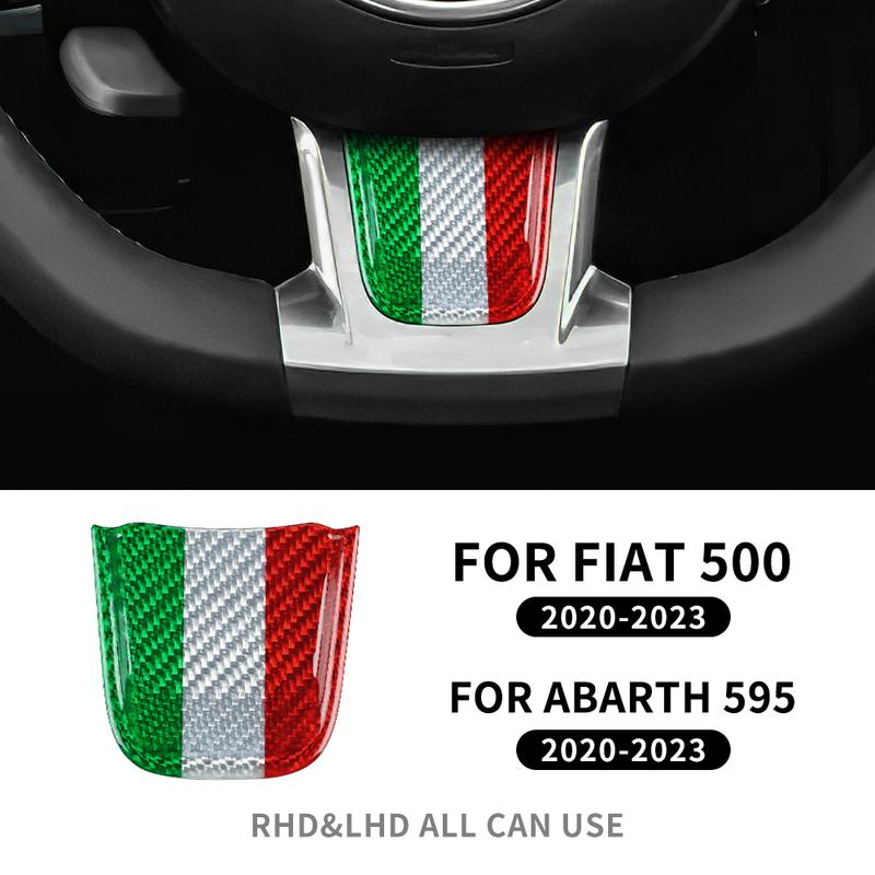 Italian Color Real Hard Carbon Fiber Trim Cover for Fiat 500 Abarth 595 695 Car Interior Trim Accessories