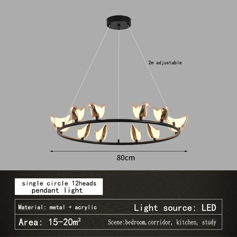 Креативная светодиодная люстра в виде птицы для прихожей, лестницы, настенного бра, прикроватного светильника в спальне, современного дизайнерского декора, подвесного светильника