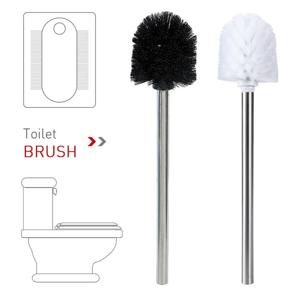 Stainless Steel Toilet Brush Head and Handle Replacement Bathroom Cleaning Tool