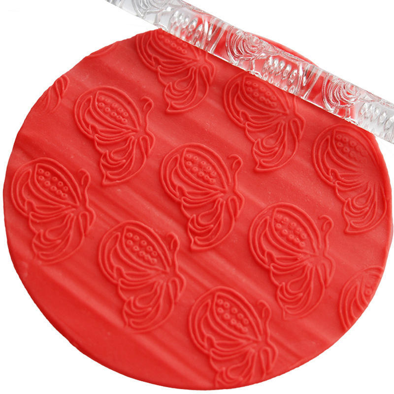 Тиснение акриловая скалка помадка сахар ремесло торт инструмент для украшения выпечки