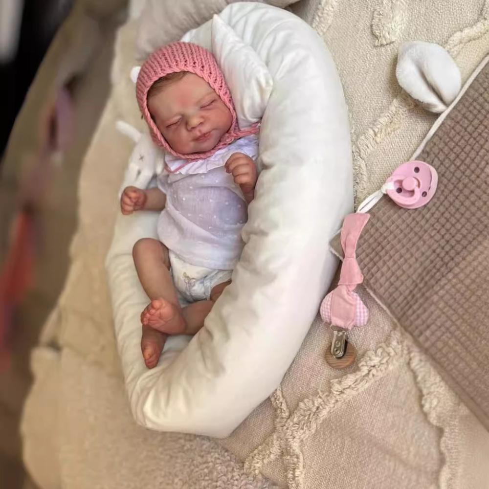 19 Inch Bebe Reborn Toddler Dolls Pascale Full Vinyl or Cloth Body Newborn Doll Adorable Sleeping Doll Baby Toys for Kids Child Holiday Surprise Gift