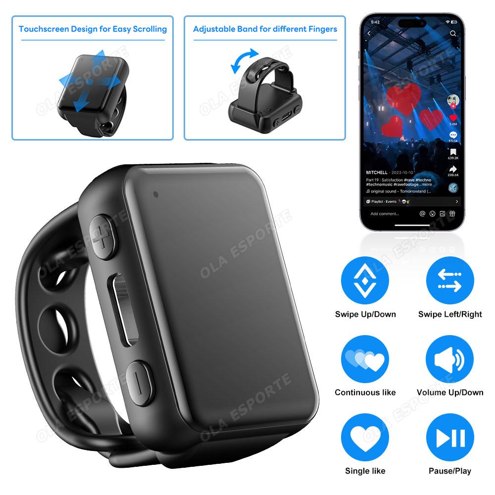 Новое умное кольцо на палец Пульт дистанционного управления Беспроводной Bluetooth Мобильный Селфи Мышь Селфи Видео Автоматический Переворачиватель Страниц Просмотр