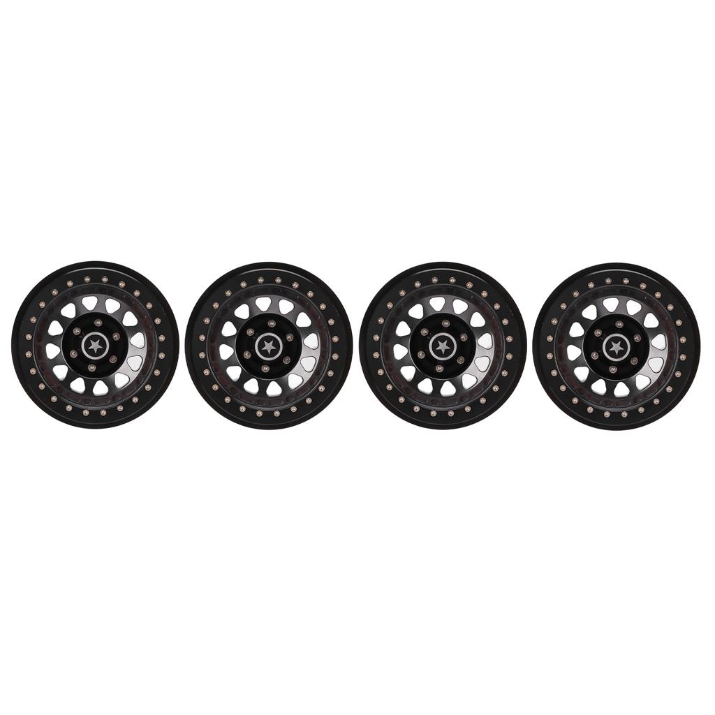 4 PCS RC Vehicle Wheels Rims 2.9in 12 Hole Aluminum Alloy RC Model Car Non Stick Metal Wheel Hub for 1 6 AXAIL SCX6