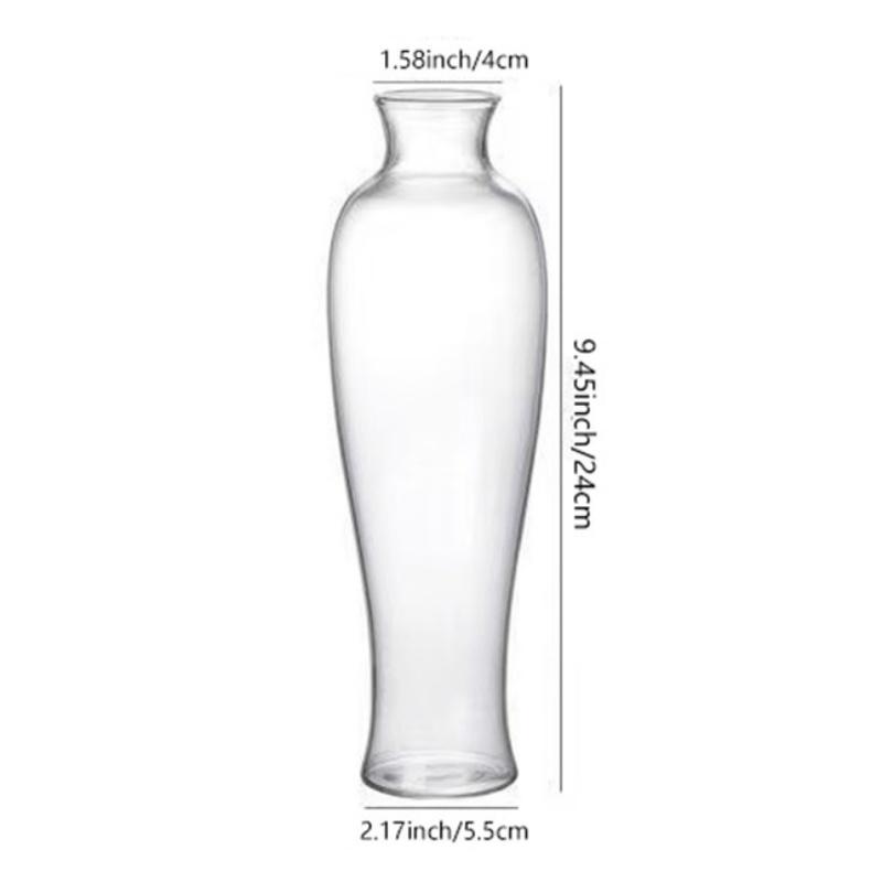 Современные стеклянные вазы-бутоньерки Дзен Домашний декор Прозрачная ваза цилиндрической формы для икебаны из одной ветки Настольный центральный элемент