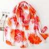 88*180cm Floral Print Women Viscose Scarf Winter Warm Shawl Muslim Hijab Cotton Linen Feeling Foulard Tassel Pashmina Wrap