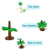4Pcs Coconut Tree Shaped Coasters Set with Flowerpot Stand Creative DIY Coasters Heat-Resistant Plastic Drink Mat for Home Bar Decor