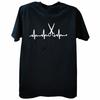 Heartbeat of Hairdresser T Shirt Short Sleeve Funny Barber Scissors Hair Stylist Graphic Harajuku Hip Hop Streetwear T-shirt