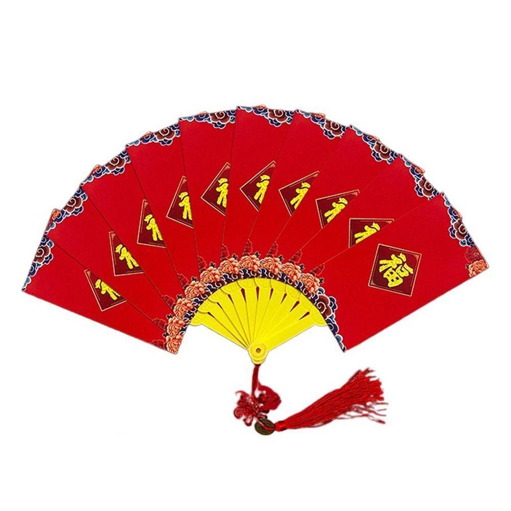 Money Red Pocket Fan Shape Red Envelope New Year Packet Best Wishes New Year Money Pocket Good Luck Lucky Money