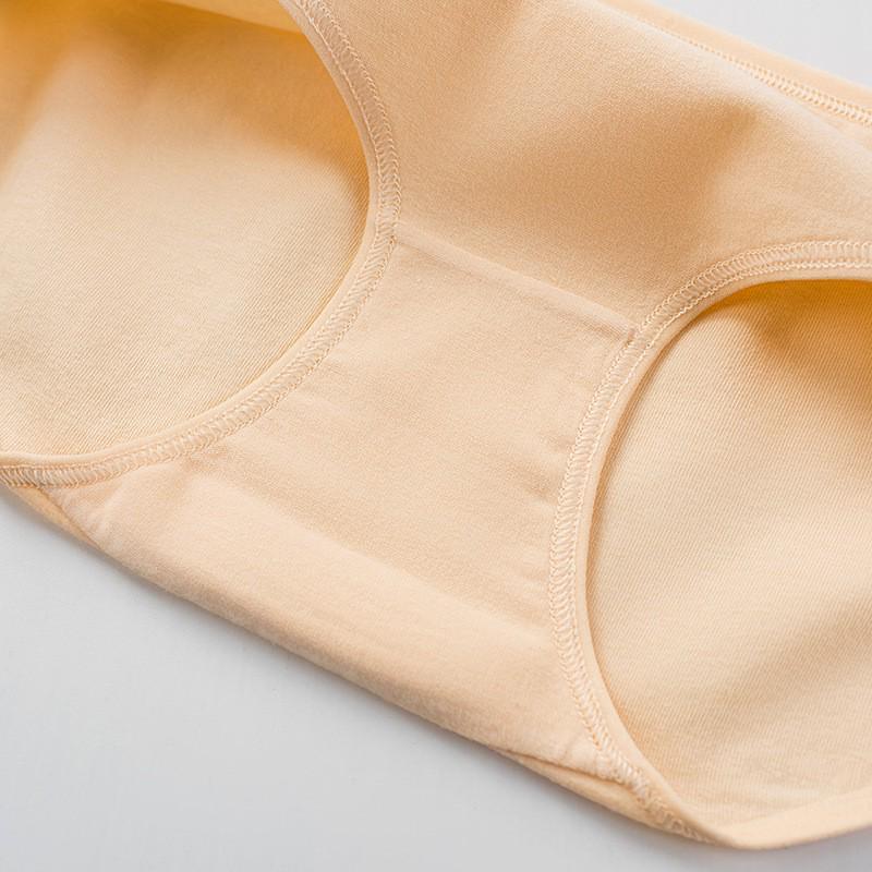 A001 Women's Mid-Low Waist Pure Cotton Breathable Red Triangle Panties