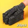 12Pairs Non-slip Labor Insurance Gloves Practical Gardening Wear Outdoor Construction Work Gloves for Women Men
