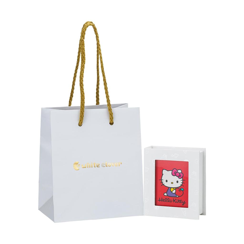 Ожерелье Hello Kitty Dancing Stone 40 см Персонажи Sanrio Серебро 925 Хирургическая нержавеющая сталь Кубический цирконий Подвеска с камнем в виде яблочного листа Розовый