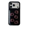 Черная кожаная вспышка с бриллиантами KT-кот для iPhone17promax Apple 14 чехол для мобильного телефона 16pro защитный чехол 15 мультяшный