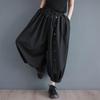 Black Plus Size Vintage High Waist Casual Loose Spring Summer Wide Leg Pants Women Trousers