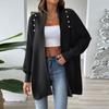 Women's  And Winter Outerwear, Fashionable Loose Sweater, Pearl Studded Cardigan