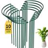Support Frame Green Half Round Plant Support Rings Large Strong Metal Garden Supports For Flower(25*40cm)