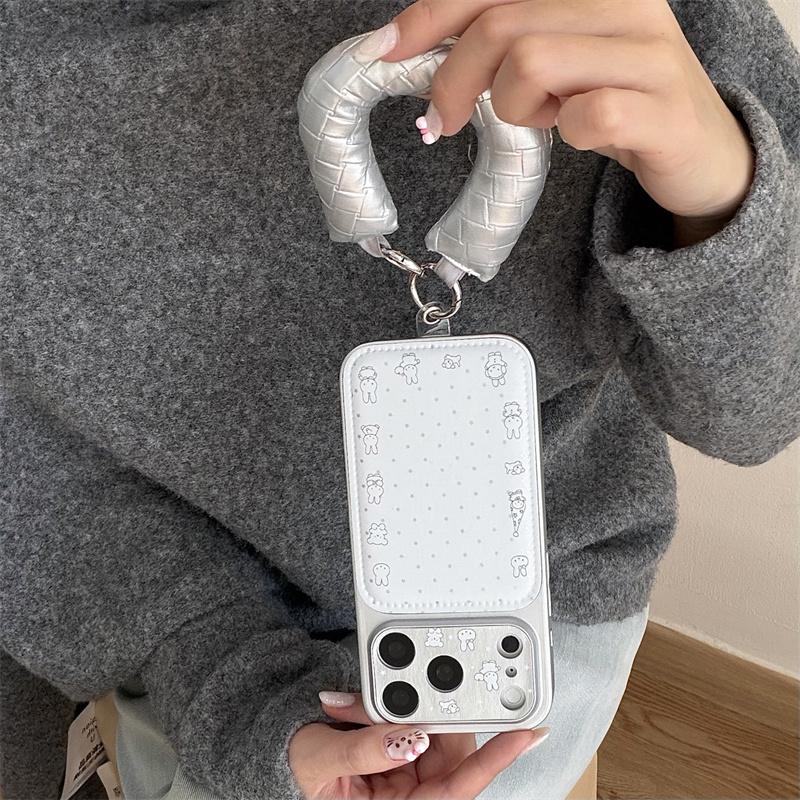Minimalist Miffy Star Phone Case For iPhone 17 Pro 16 15 14 Pro Max with Leather Sticker & Matching Chain Shockproof 17pro Cove