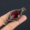 Red Flash Labradorite Pendant, 999 Copper Wire Wrapped Jewelry, Gemstone Jewelry Pendant, Handmade Wedding Gift Jewelry