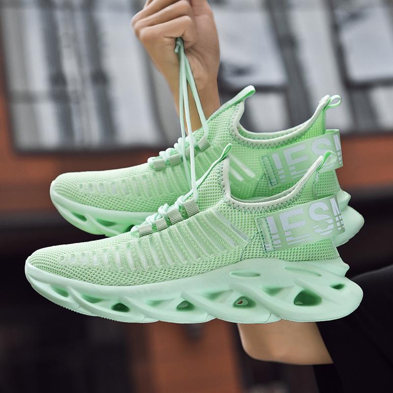Дышащие повседневные спортивные кроссовки Flyknit (Размеры 36-46) - Мужские летние кроссовки для бега с мягкой подошвой
