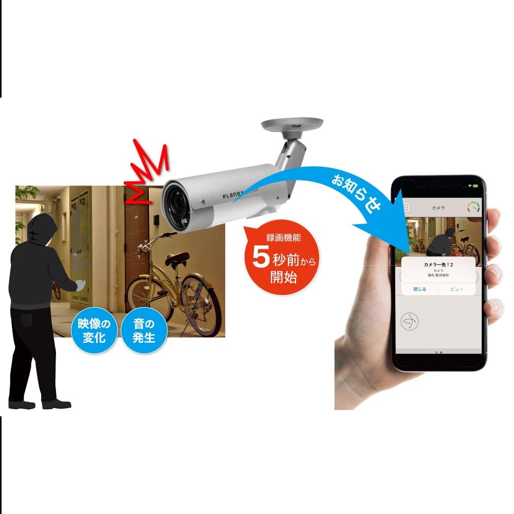 Planex security camera One LAN Outdoor model shot! (Wired only) CS-W80FHD2