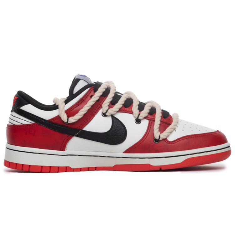 NBA x Nike Dunk Low Emb Низкие Кеды для Скейтборда Мужские Красный Белый Черный DD3363-100(Команда-)-Случайные упаковочные пакеты