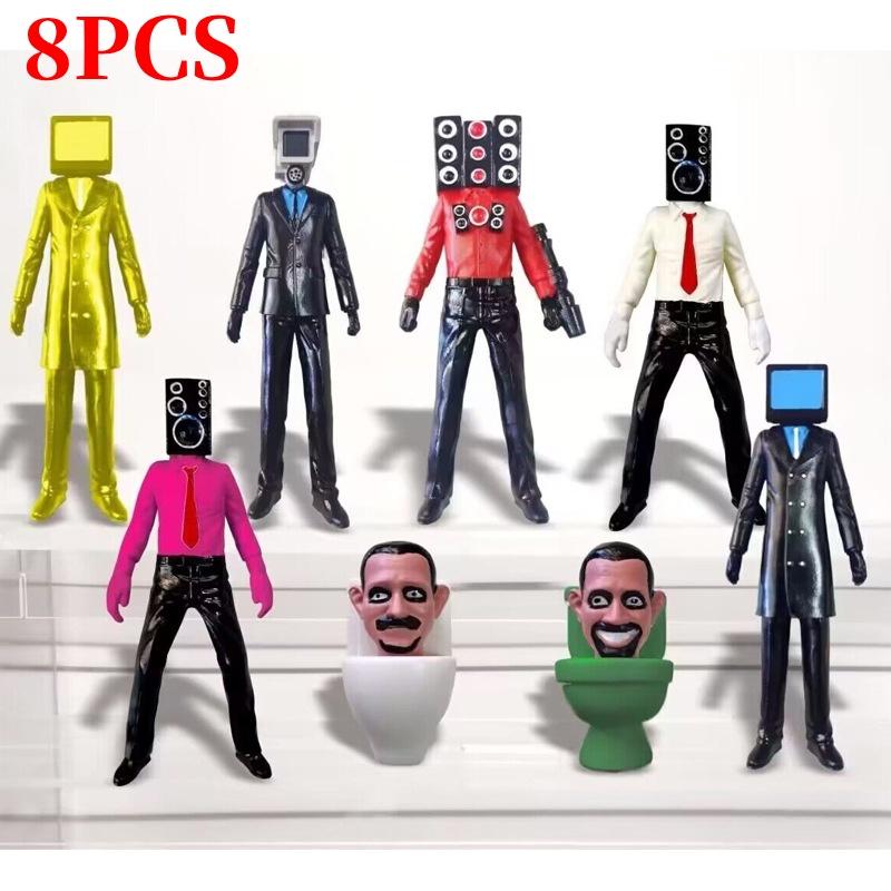 Высококачественный ПВХ 2,5-4,5 дюйма Туалетный Человек против Человека-Наблюдателя Фигурка Модель Украшение