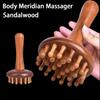 Circular Tooth Abdomen Massager Sandalwood Head Massage Comb  for Relieve Stress and Relax