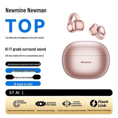 Спортивные Bluetooth-наушники Newmine S7 с AI-переводом, крепление на ухо