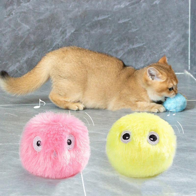 3 шт. умная игрушка-палка для дразнения, игрушка для кошек, пищащая игрушка, электрическая плюшевая игрушка, обучающая игрушка для кошек, игрушка-мяч для маленьких животных, самостоятельная игрушка для кошек
