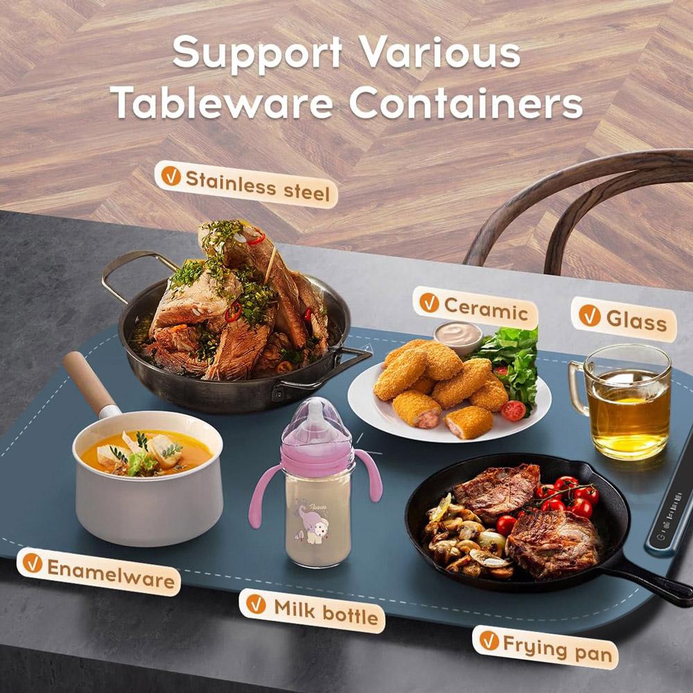 Willing BW614 Electric Warming Tray, 250W Power, 3 Temp Setting, Easy To Clean with Nano-Material, Auto Shut-Off, Blue