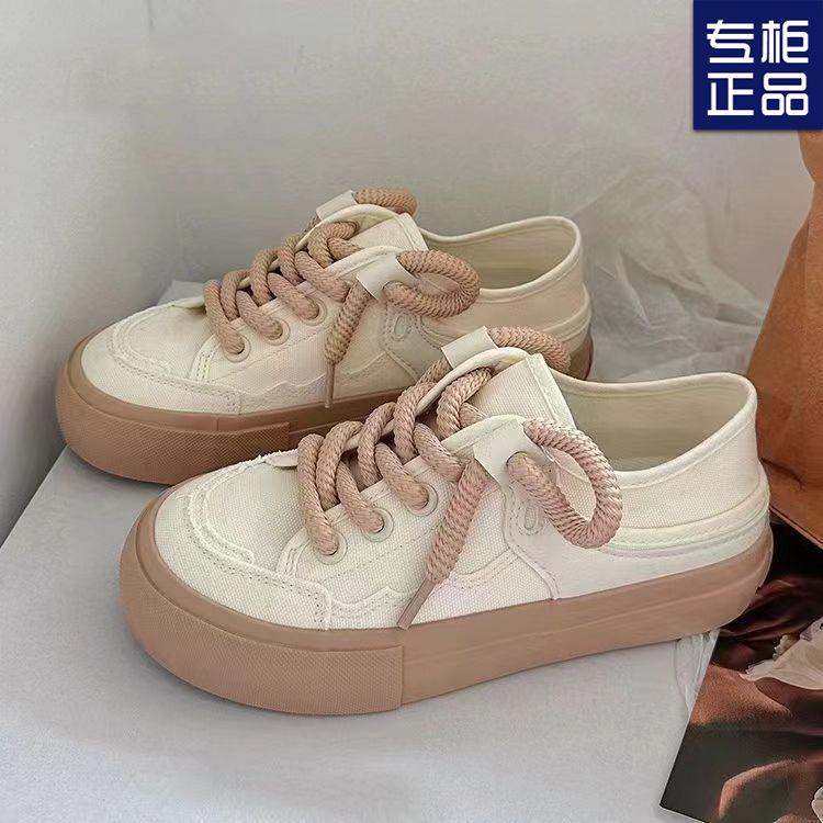 2024 Интернет знаменитости новые популярные новые китайские летние парусиновые туфли универсальные ретро повседневные туфли на платформе спортивные туфли для женщин