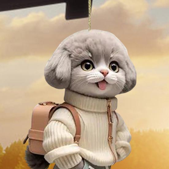 2 шт. Автомобильный кулон Яркий декор Акриловая работа Многоцелевой Шарм для рюкзака в виде собаки